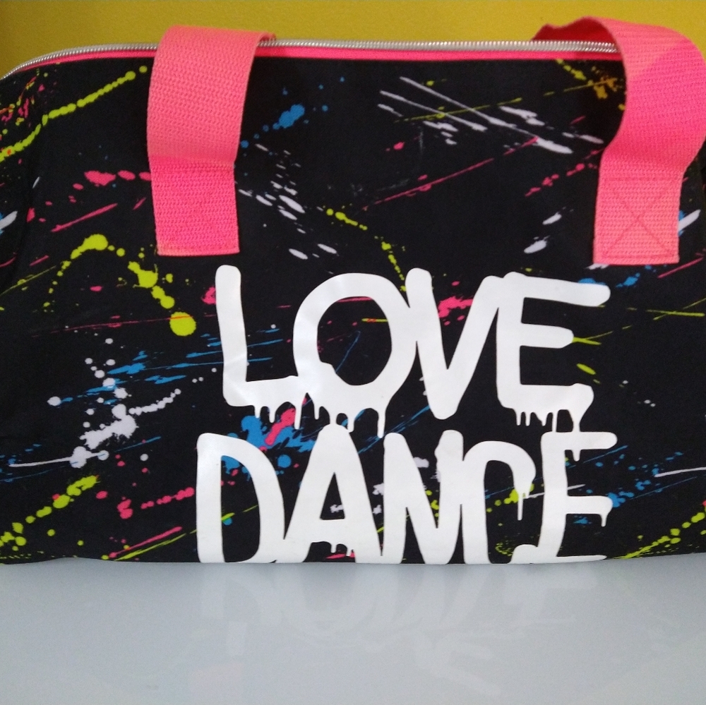 Justice Mackenzie Love Dance Music painted duffle